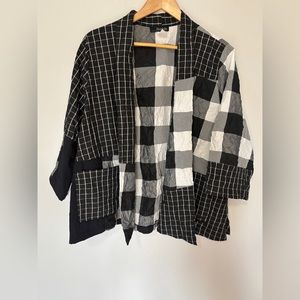 Moonlight Black and White Plaid Shirt